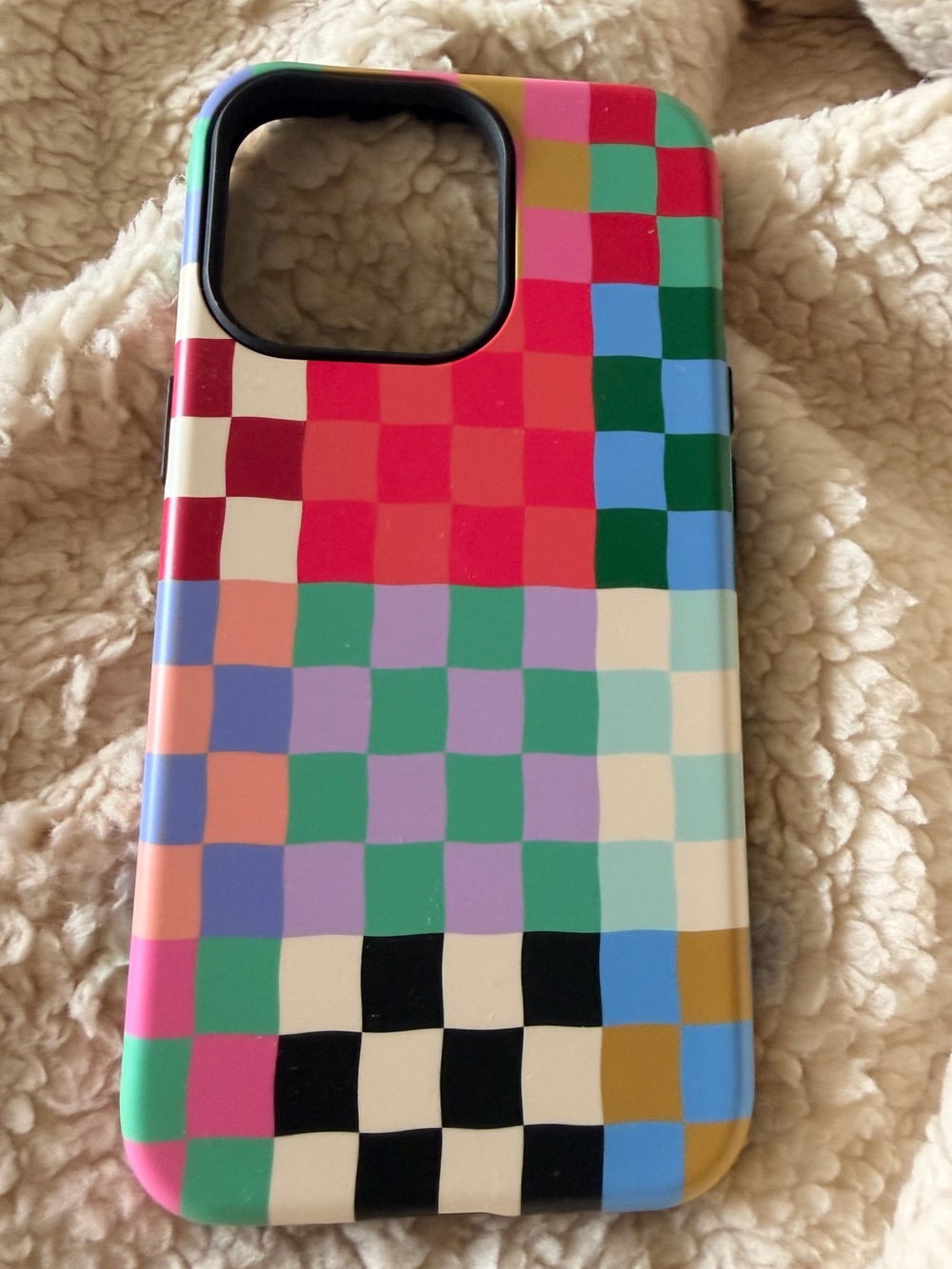 Multi-Color Checkerboard iPhone 13 Pro Case - Compatible Cell Phone Accessory